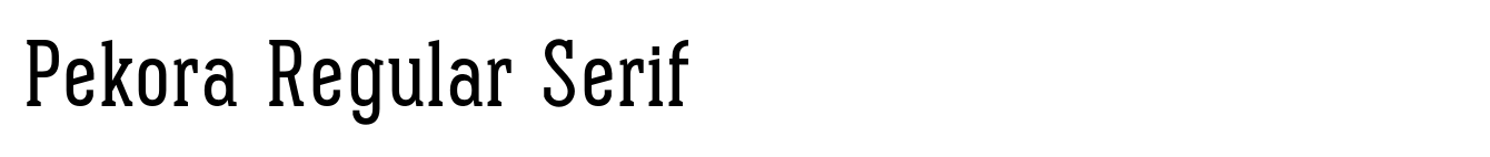 Pekora Regular Serif